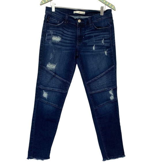 KanCan Denim - KanCan Jeans Women 9 28 Skinny Moto Distressed Ankle Fray Raw Hem 31x28 KC8201SD